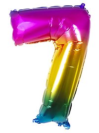 Foil balloon number 7 rainbow 86 cm