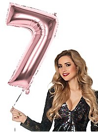 Folieballon cijfer 7 rosegoud 86 cm