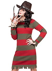 Freddy Krueger Kostüm für Frauen mit Hut und original Handschuh