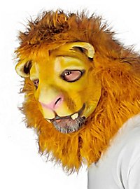Friendly lion chinless latex mask