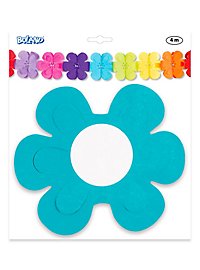 Ghirlanda di carta Flower Power 4 metri