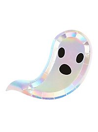 Shiny Ghost Paper Plates 8 pieces