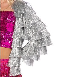Giacca da festival glitterata argento