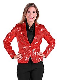 Giacca di paillettes da donna rossa