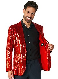 Giacca SuitMeister rossa scintillante
