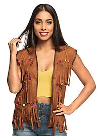 Gilet à franges hippie