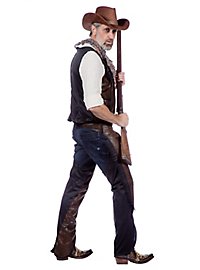 Gilet de cowboy en cuir synthétique & chaps