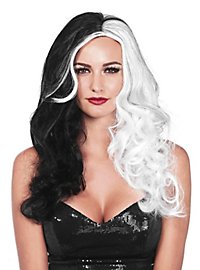 Glamour Paryk Sort-Hvid