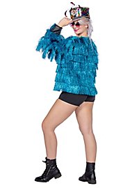 Glitter festival jacket turquoise