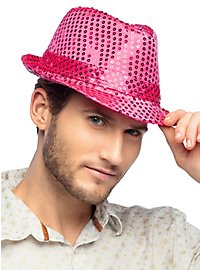 Glitter hoed roze