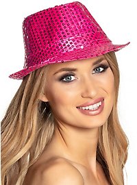 Glitter hoed roze