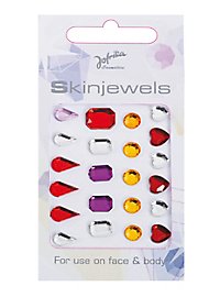Glitter jewels for the skin to stick on colorful
