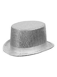 Glitter party hat silver