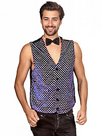 Glittervest blauw