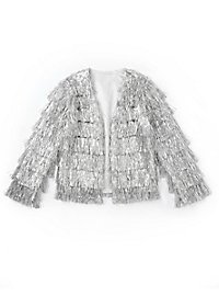 Glitzer Festivaljacke silber