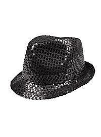 Glitzerhut schwarz