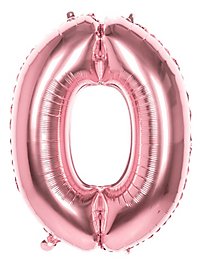 Globo de Foil Número 0 Oro Rosa 86 cm