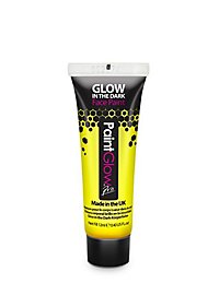 Glow in the Dark Body Paint Tube gelb