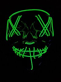 Glow in the Dark : Cape noire avec masque à LED, set Halloween
