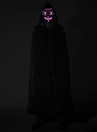Glow in the Dark : Cape noire avec masque à LED, set Halloween