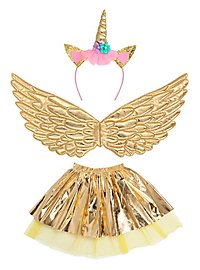 Golden unicorn accessory set for kids