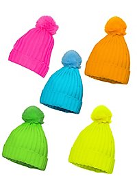 Gorro Con Pompón En Colores Neón