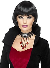 Gothic necklace with blood pearls