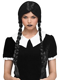 Gothic schoolgirl wig for adults