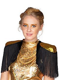 Gouden schouderstukken met franjes