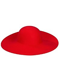 Grand chapeau mou rouge
