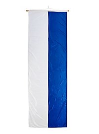 Grande bannière de Bavière blanche et bleue