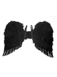 Grandes ailes en plumes noires