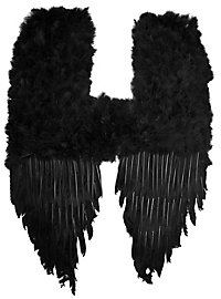 Grandes Alas De Demonio Negras Con Plumas