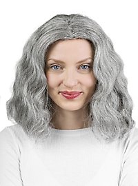 Shoulder-Length Wig gray wavy