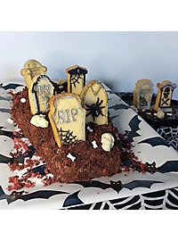 Gravsten Silikonform Til Småkager, Chokolade Og Isterninger 6-Delt Med Låg