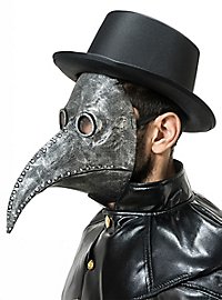Gray Latex Plague Doctor Mask