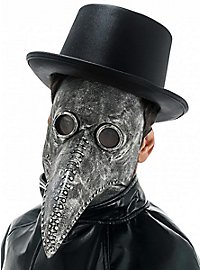 Gray Latex Plague Doctor Mask