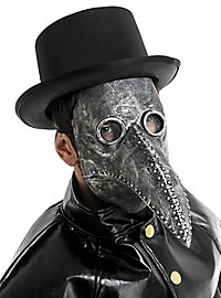 Gray Latex Plague Doctor Mask
