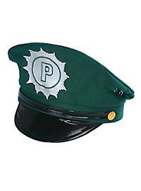 Green police cap