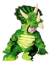 Green triceratops costume for babies