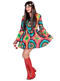 Grelles Batikkleid Hippie