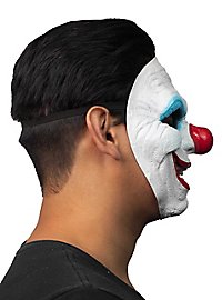 Grinning horror clown half mask