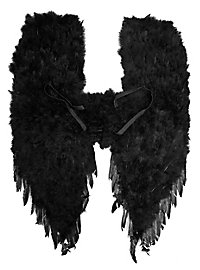 Große schwarze Dämonenflügel Federn