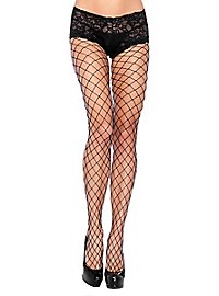 Grovmasket Netstrømpebukser Sort