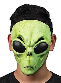 Grüner Alien Halbmaske