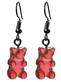 Gummy bear earrings red