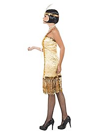 Gylden 1920'erne Charleston Kjole