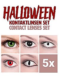Halloween Kontaktlinsen Set mit 5 Paar Monatslinsen