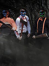 Halloween LED Maske blau-orange