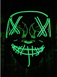 Halloween LED Maske Neon-Grøn